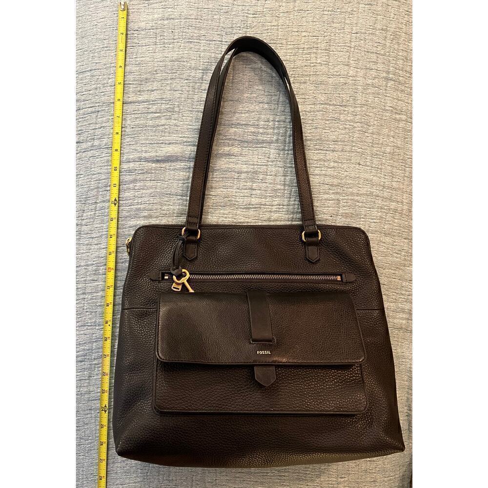 Fossil Kinley Tote Black pebbled leather. Excellent condition. - Picture 4 of 9